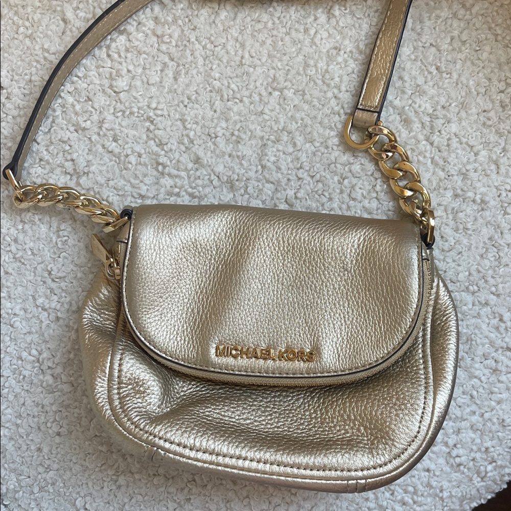 Michael Kors Metallic Gold Crossbody Bag